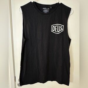 Black Sleeveless Men's Shirt